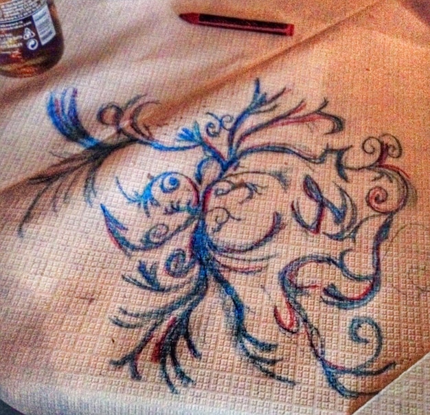 Ręcznie haftowana próbka